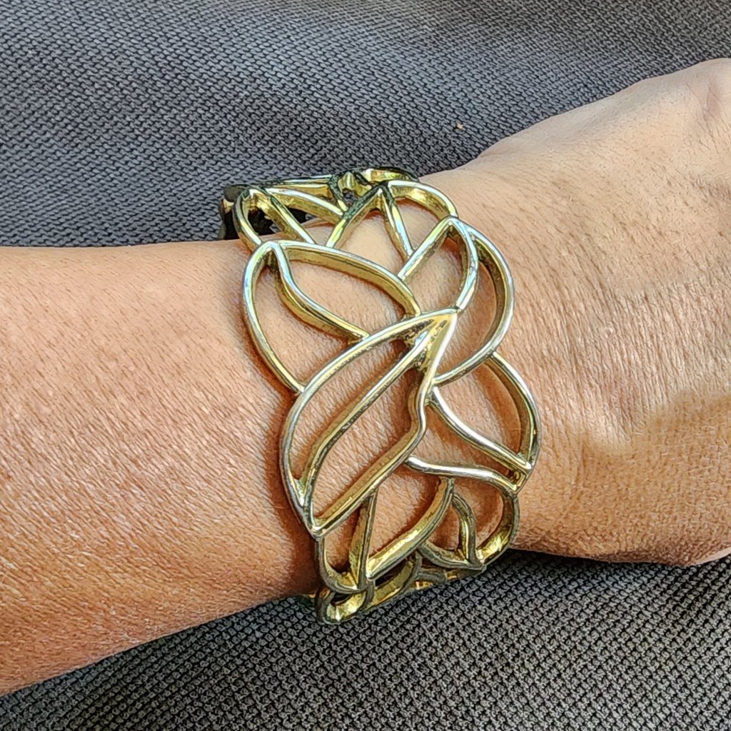 Claires Gold Toned Braided Cuff Bracelet 25$